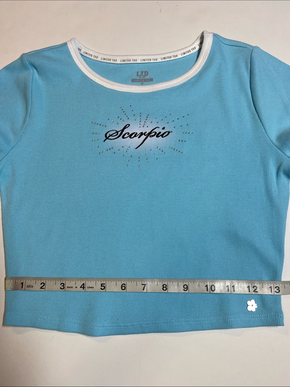 Limited Too Medium Scorpio Zodiac Sign Blue Blue Tee Short Sleeve Shirt New D27e - Picture 9 of 14